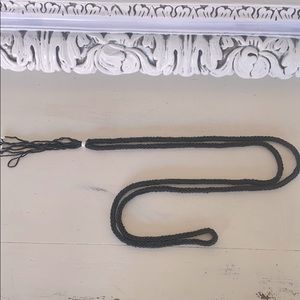 Vintage black beaded necklace / belt
